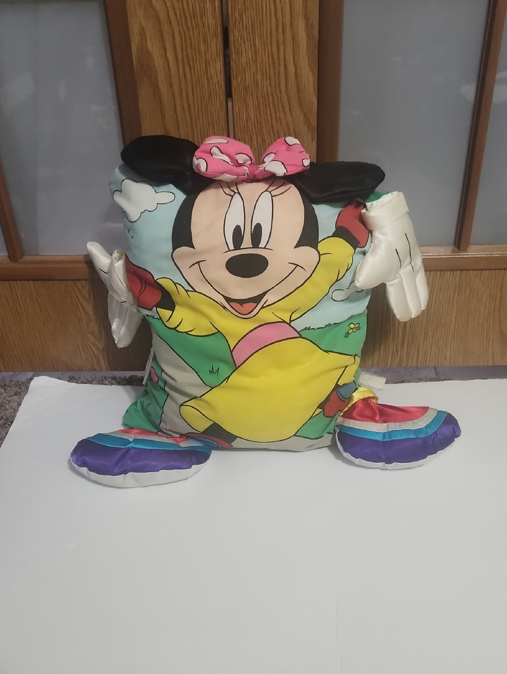 Vintage 90s Minnie Mouse Plush Pillow Person With Arms And Legs